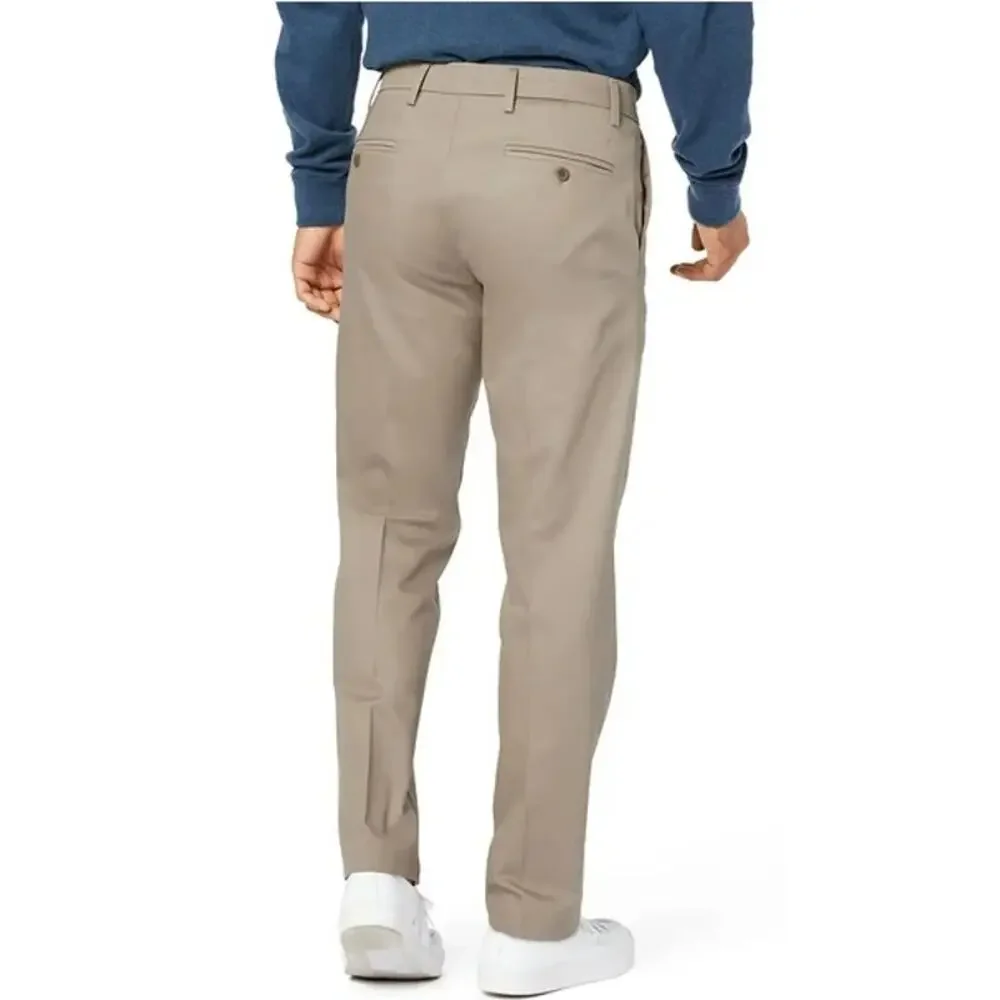 Dockers Men's Signature Straight Fit Creased Khaki Pants W34 L34 Timberwolf